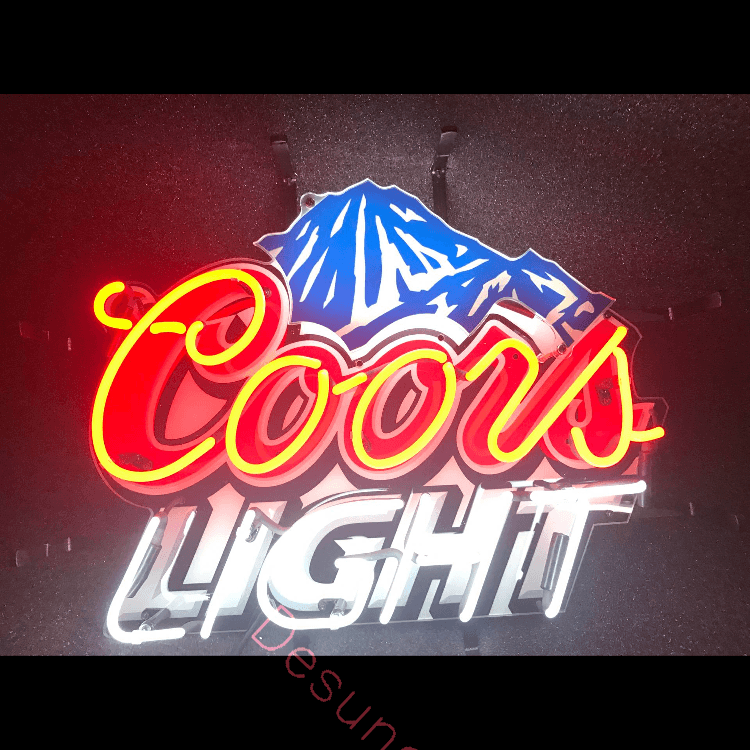 New Coors Light Mountain Logo - New Coors Light Mountain Neon Sign with HD Vivid Printing Technology ...