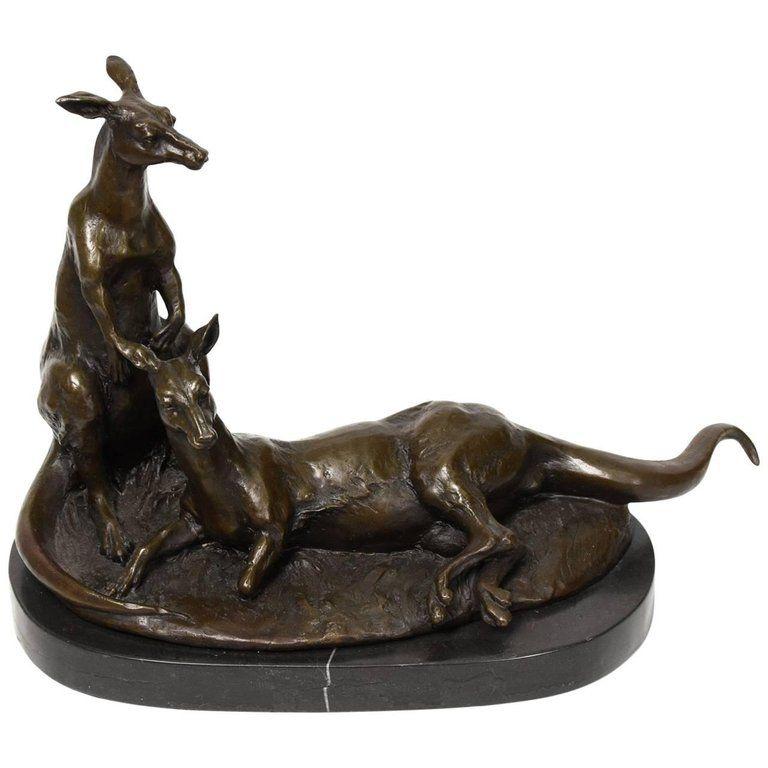 Bronze Kangaroo Logo - Pair of Bronze Kangaroo Sculptures, circa 2000 For Sale at 1stdibs