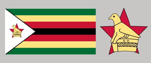 Striped Green Yellow Triangle Logo - Flag of Zimbabwe | Britannica.com