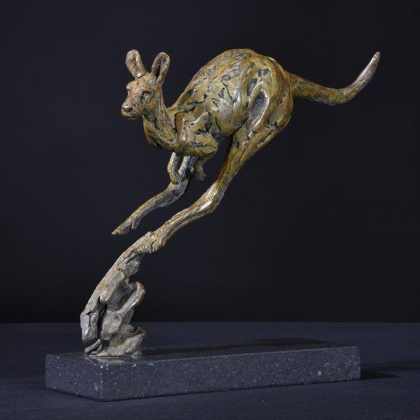 Bronze Kangaroo Logo - Bronze Kangaroo Sculpture by Hamish Mackie in Limited Edition