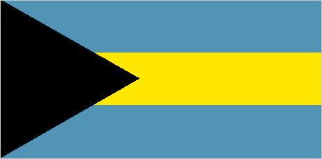 Striped Green Yellow Triangle Logo - Flag of the Bahamas