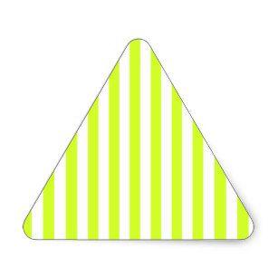 Striped Green Yellow Triangle Logo - Thin Yellow Stripes Stickers | Zazzle CA