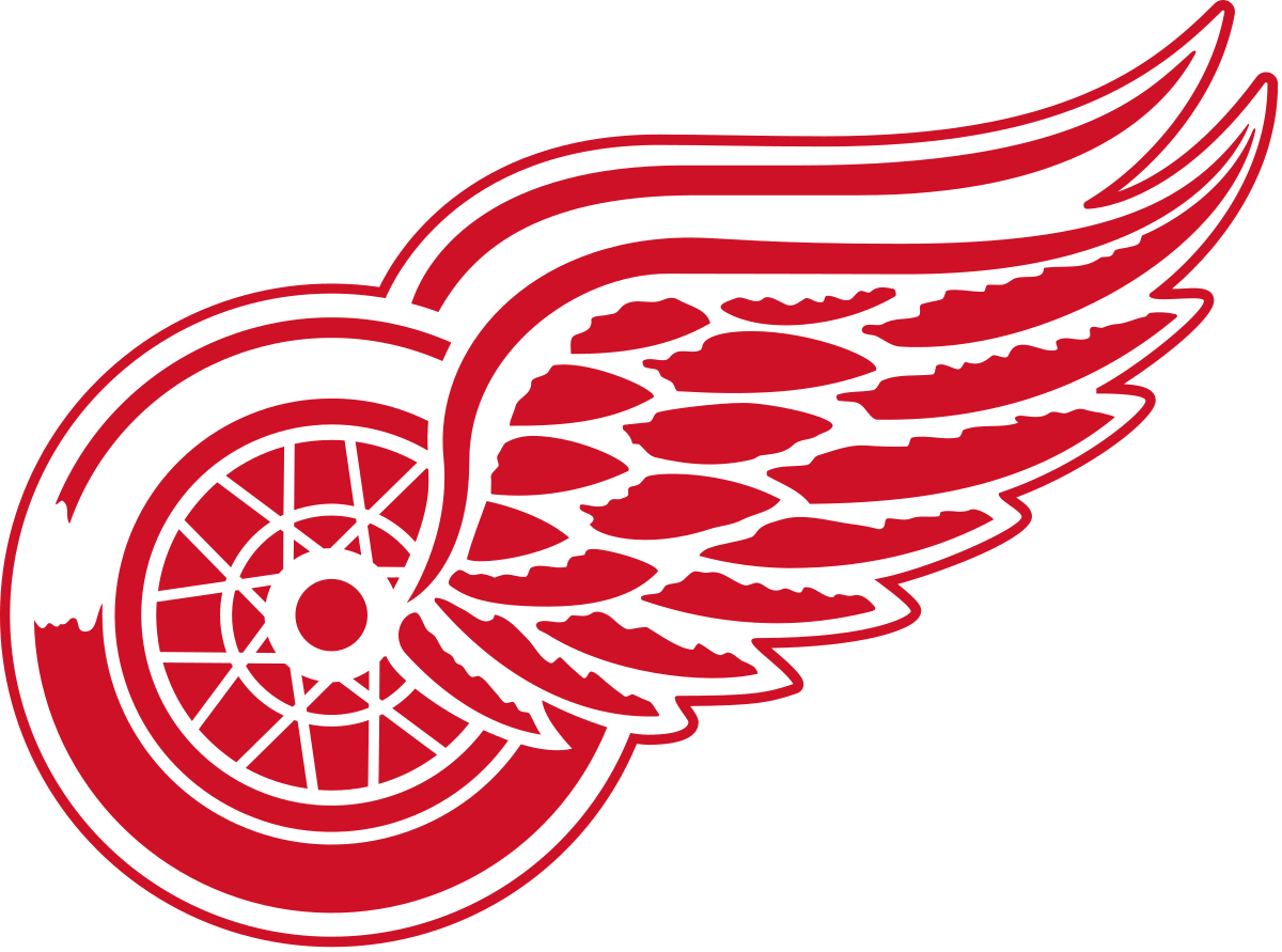 Red White Detroit Lions Logo - Detroit Red Wings