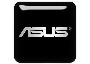 Asus OEM Logo - Asus Black 1x1 Chrome Domed Case Badge / Sticker Logo