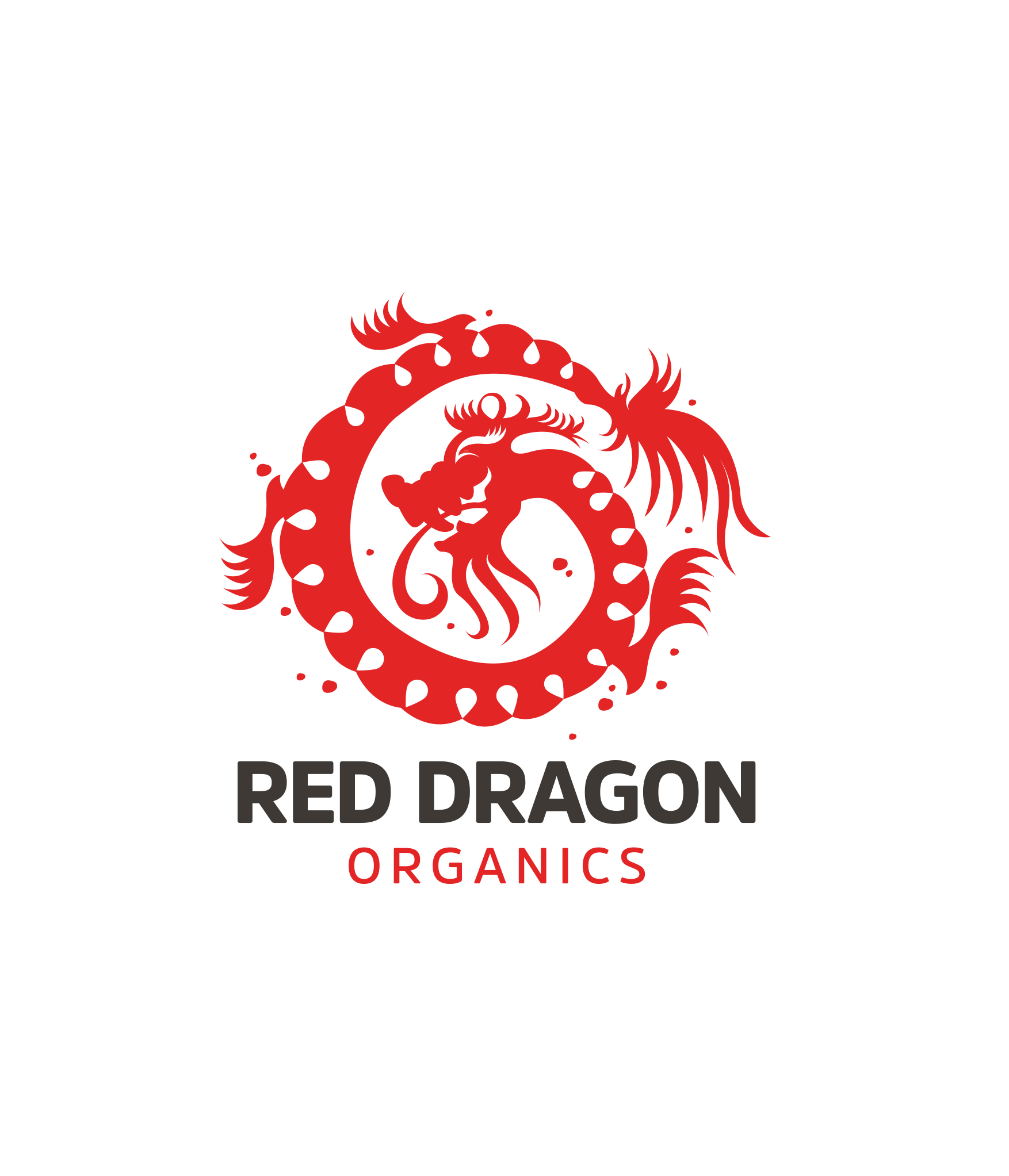 Red as Logo - Myth of the Dragon Dragon Organics