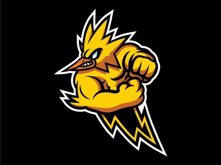 Team Logo - Fightin' Zapdos. Mascot Branding And Logos. Logos, Logo