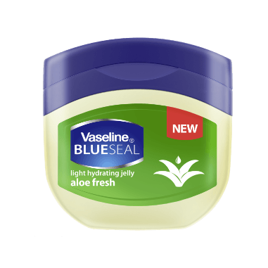 Vasoline and Blue Red Logo - Petroleum jelly, lotion, lip therapy skincare products