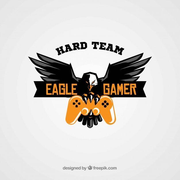 Team Logo - E Sports Team Logo Template With Eagle And Joystick Vector. Free