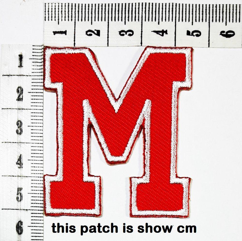 Red Letter M Logo - Red Letter M Patch Logo Sew On Patch Clothes Bag T Shirt