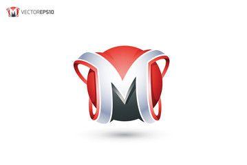 Red Letter M Logo - letter M