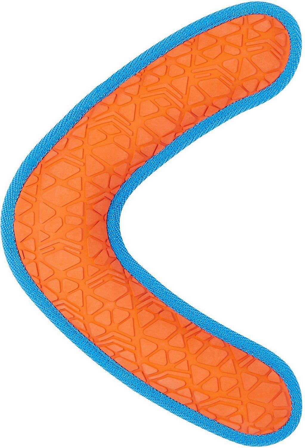 Athletic Orange Boomerang Logo - All Kind Toss & Play No Squeak Boomerang Dog Toy, Orange Body/Blue ...