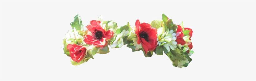 Green Flower with Red Petal Logo - Flower Crown Tumblr Transparent - Red And Green Flower Crown ...