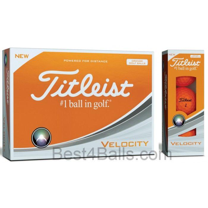 Titleist Logo - Titleist Velocity Orange Logo Golf Balls