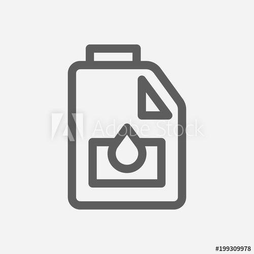 General Mobile App Logo - Engine oil icon line symbol. Isolated vector illustration of motor ...