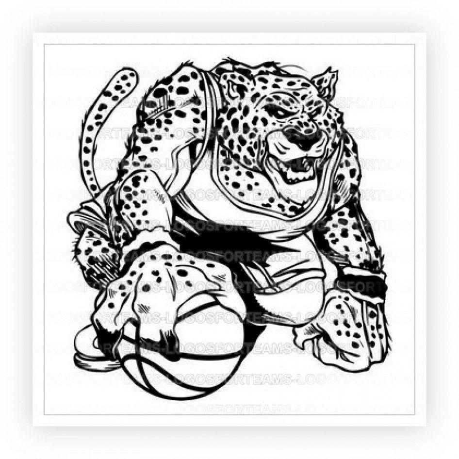 Jaguar Basketball Logo - Mascot Logo Part of a Jaguar Holding A Basketball Graphic