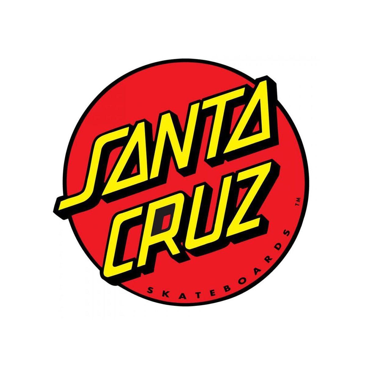 Red Yellow Oval Logo - Santa Cruz Stickers - Classic Red Dot Logo - 7.5cm / 3 ...