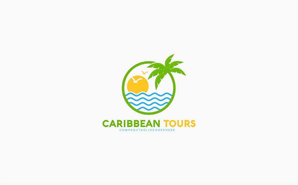 Tour Logo - Caribbean Tour Travel Logo Template