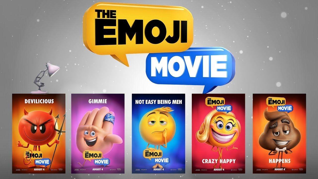 The Emoji Movie Logo - 752-The Emoji Movie-Sony Pictures Animation Spoof Pixar Lamp Luxo Jr ...