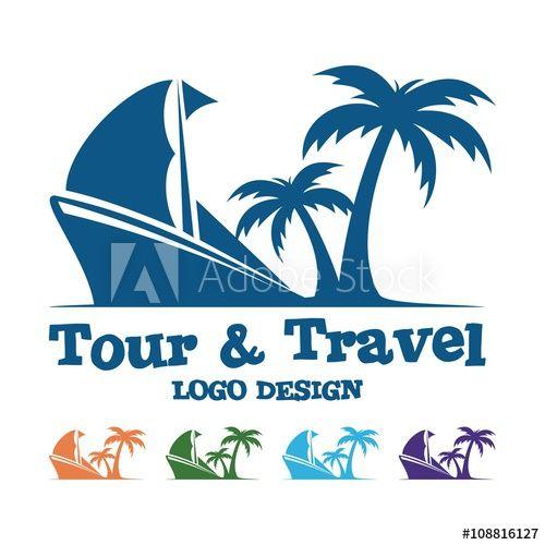 Tour Logo - Tour And Travel Logo, Traditional Ship, Palm, Design Logo Vector ...