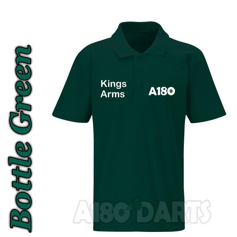 Bottle Green Logo - PERSONALISED A180 Quality Polo Dart Shirts BOTTLE GREEN