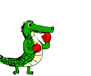 Boxing Crocodile Logo - Boxing crocodile drawing by Jellyfun Da Jellyfish - Drawception