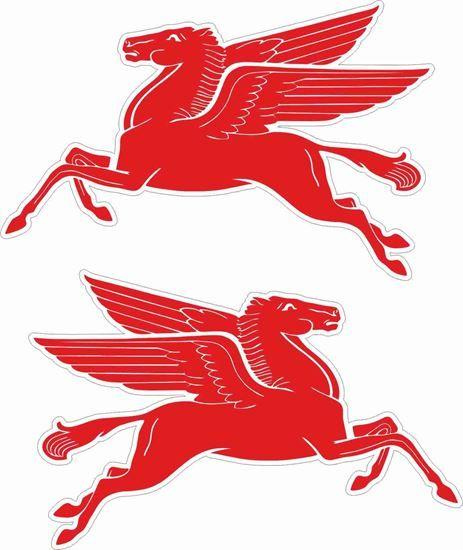 Mobil Pegasus Logo - Zen Graphics - Porsche Vintage Mobil Pegasus Wing or Panel Decals ...