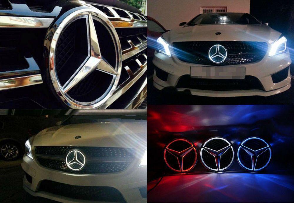 Mercedes Lit Logo - Illuminated 2013-2016 Car Led Grille BlLED Logo Emblem Light For ...