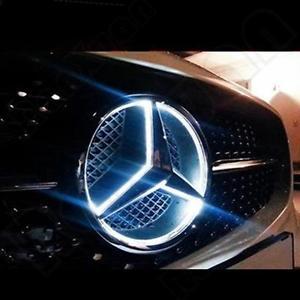 Mercedes Lit Logo - Illuminated Blue LED Light Front Grille Emblem Badge For Mercedes ...