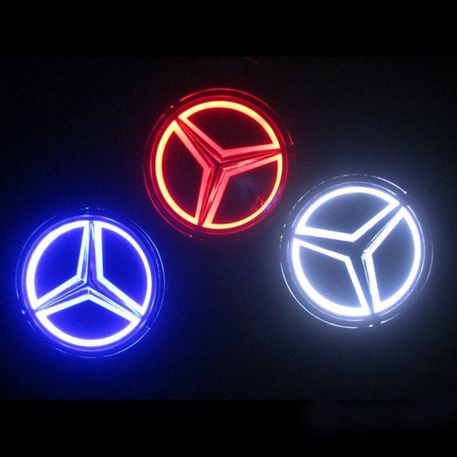 Mercedes Lit Logo - 5D car logo light for Mercedes Benz Series car badge light auto led ...