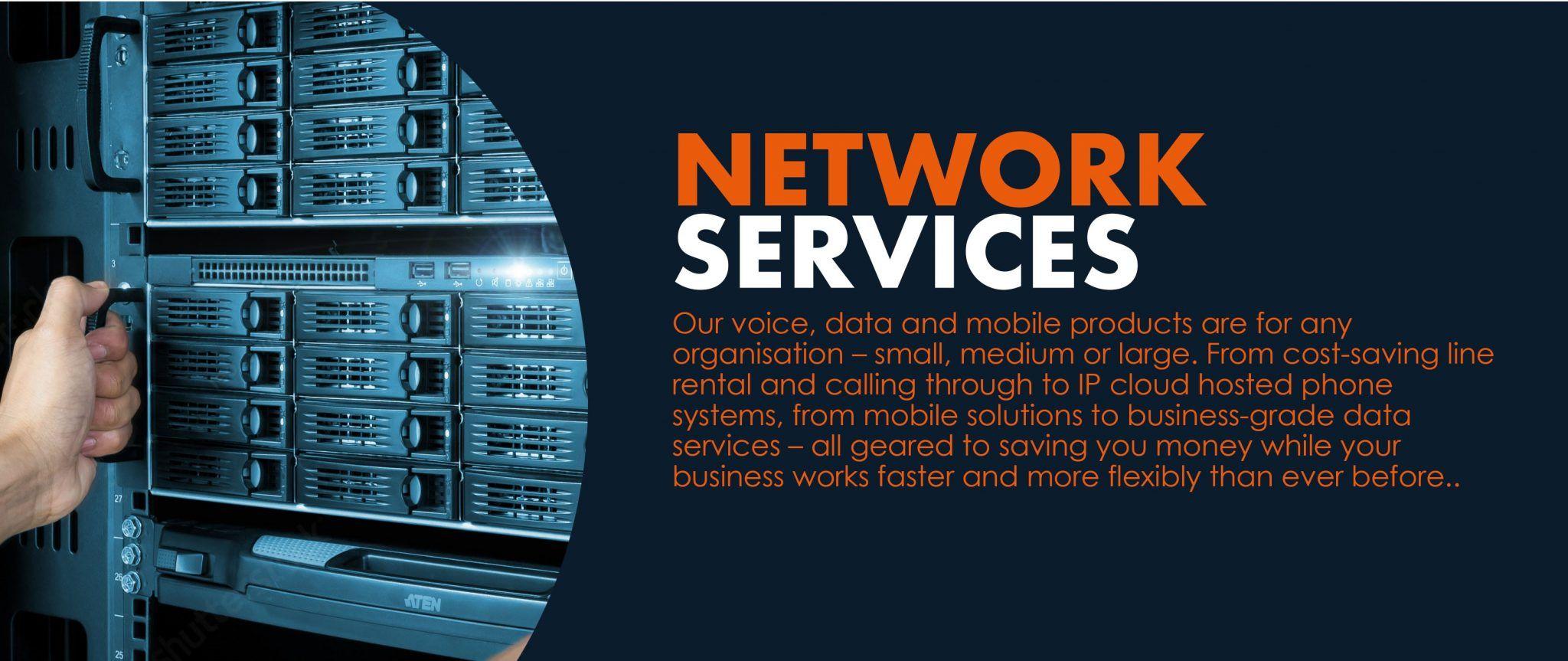 Small Blue Line Rental Logo - Network Services: Connexions