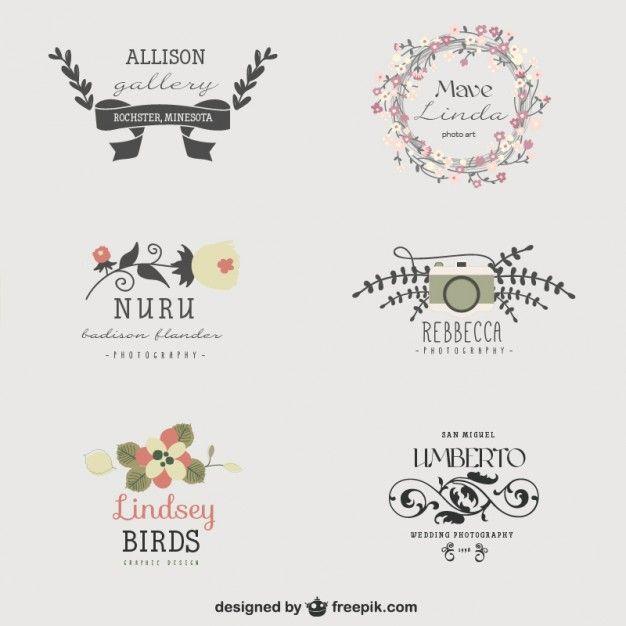 Flower Vector for Logo - Visual artist floral logo templates Vector