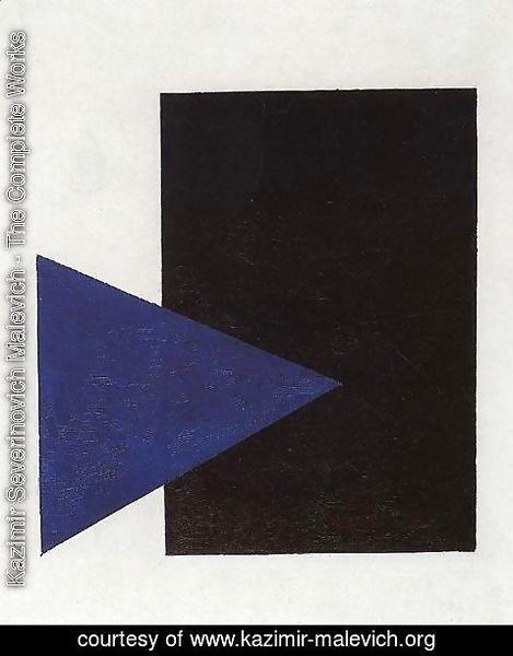 Blue and Black with Triangle Logo - Kazimir Severinovich Malevich Complete Works