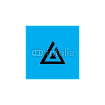 Blue and Black with Triangle Logo - blue letter b in a black triangle logo vector. Buy Photo. AP