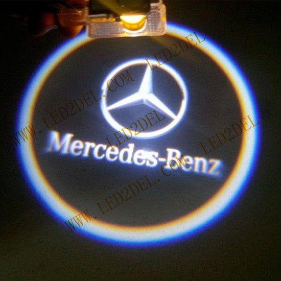 Mercedes Lit Logo - special led door light logo light for Mercedes Benz