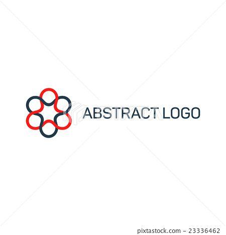 Flower Vector for Logo - Isolated abstract flower vector logo. Simple flat