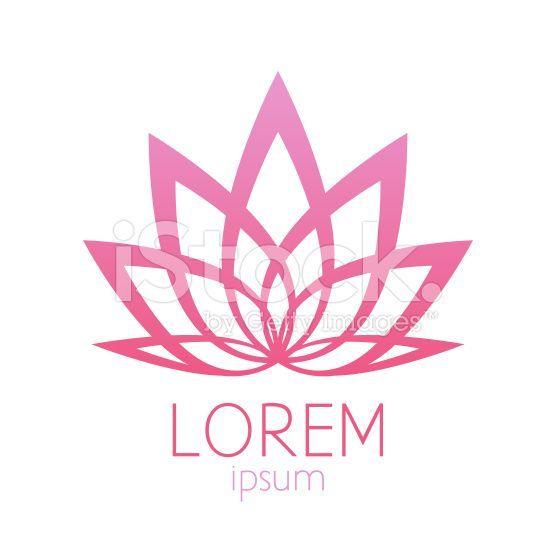 Pink Lotus Flower Logo - Beautiful pink lotus flower logo template sign. Good for spa, yoga