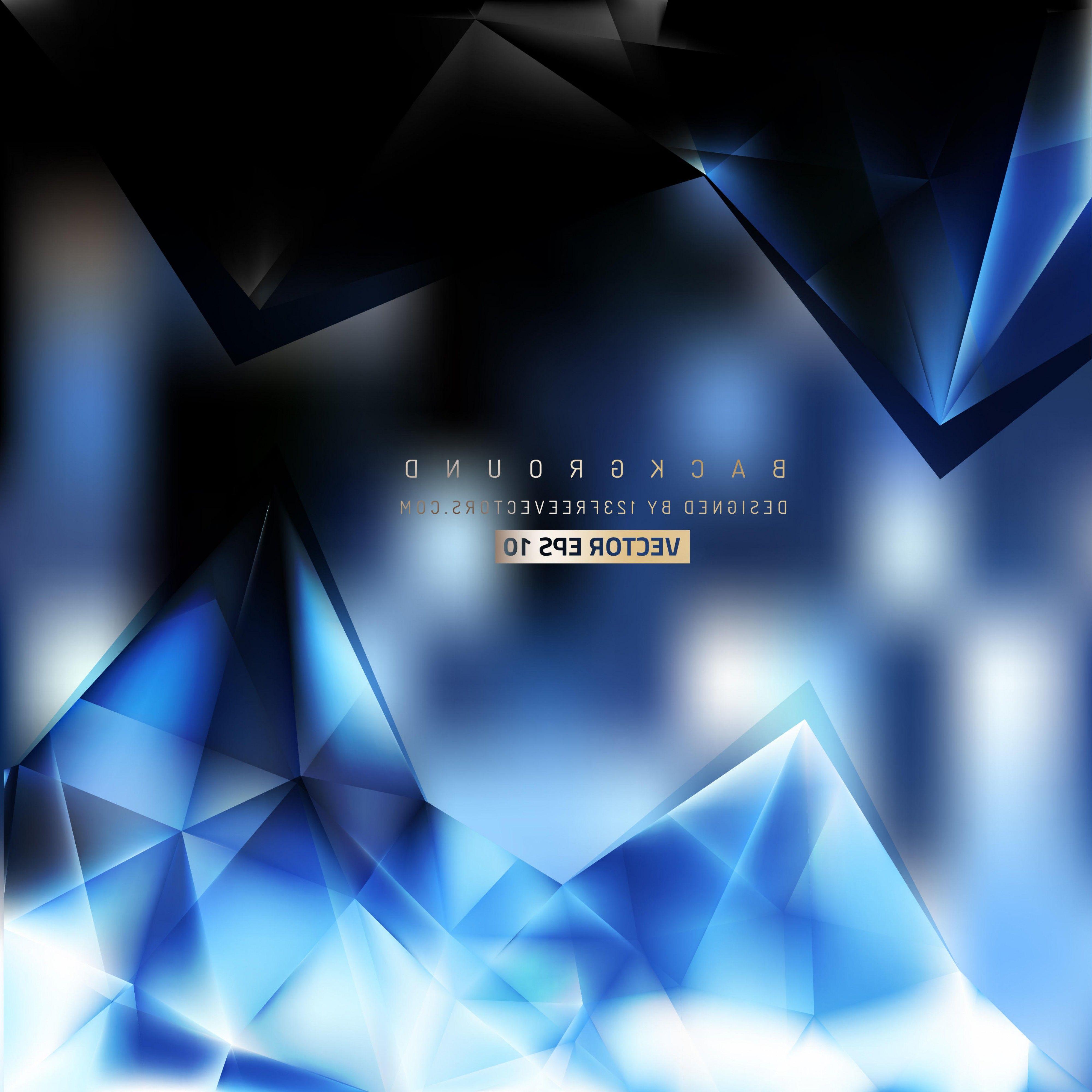 Blue and Black with Triangle Logo - Abstract Blue Black Triangle Polygonal Background | GeekChicPro