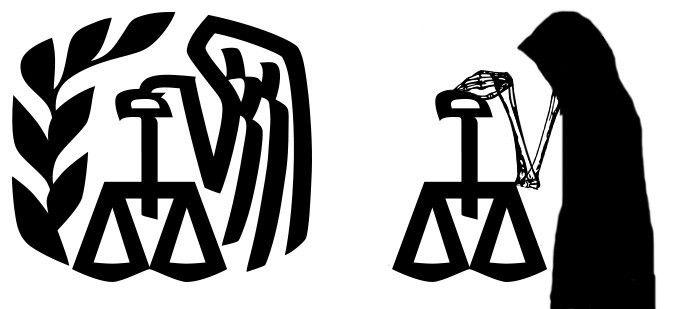 IRS Logo - I used to think the IRS logo was the grim reaper before I realized