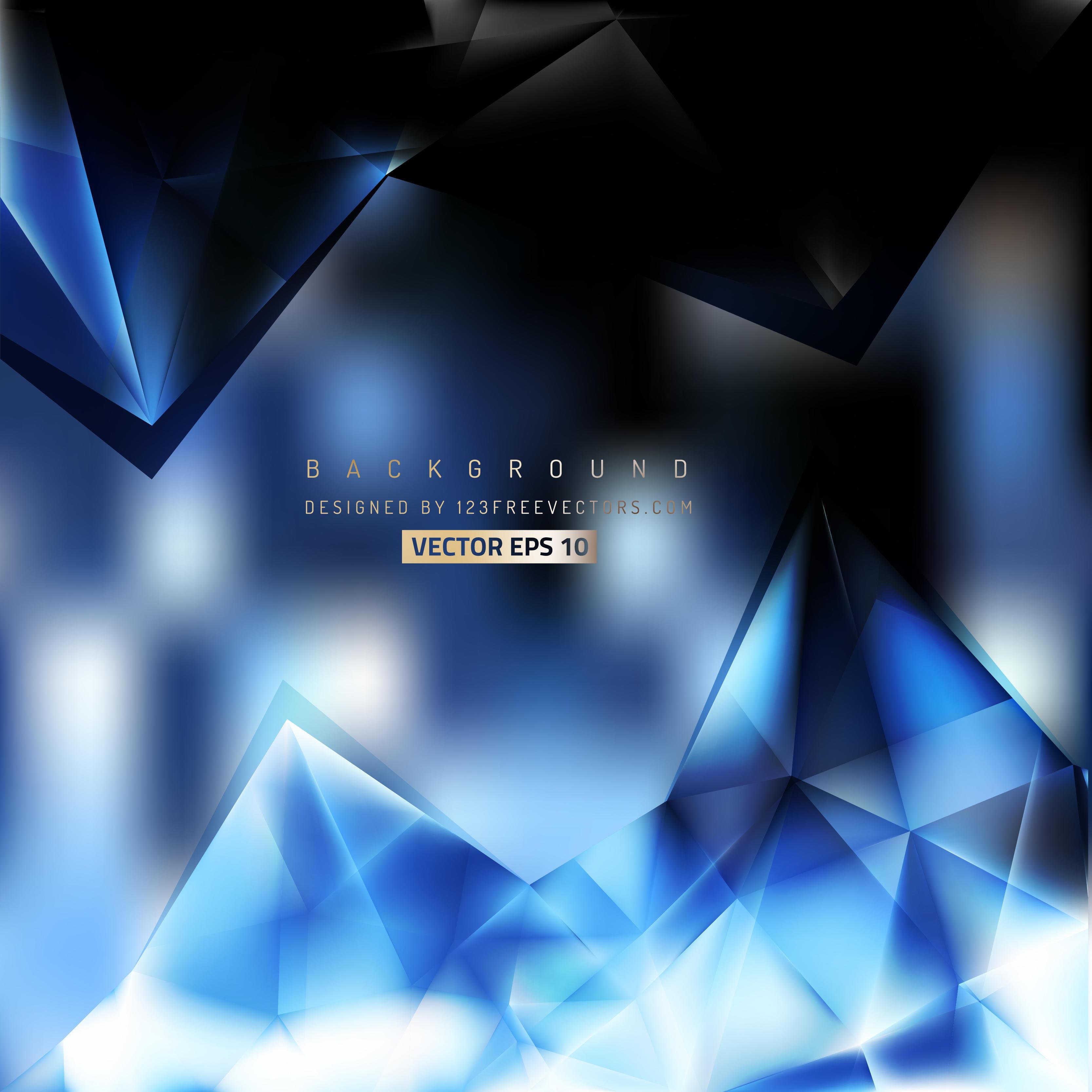 Blue and Black with Triangle Logo - Abstract Blue Black Triangle Polygonal Background