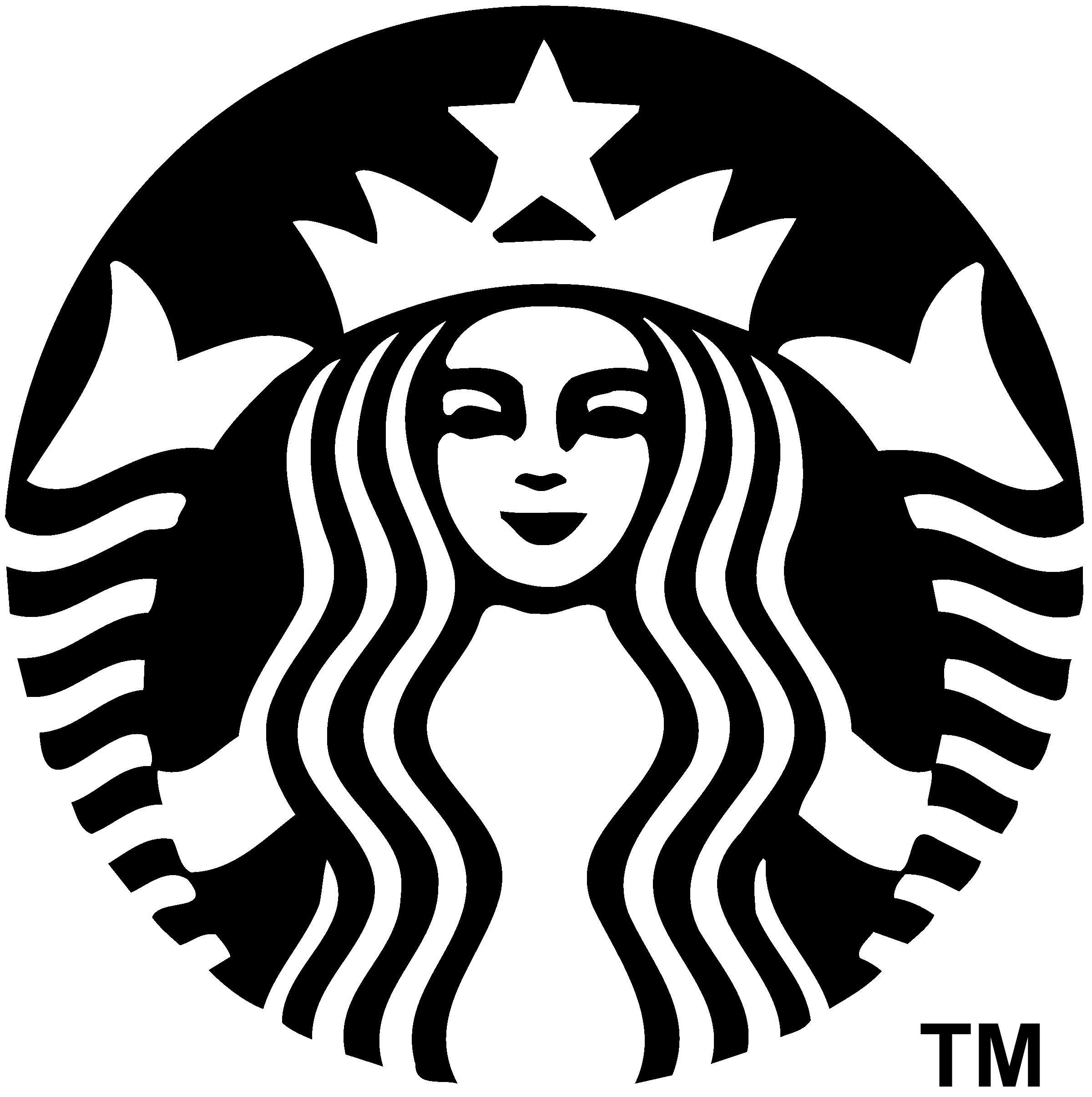 Black Starbucks Logo - Starbucks Logo SVG Vector & PNG Transparent - Vector Logo Supply