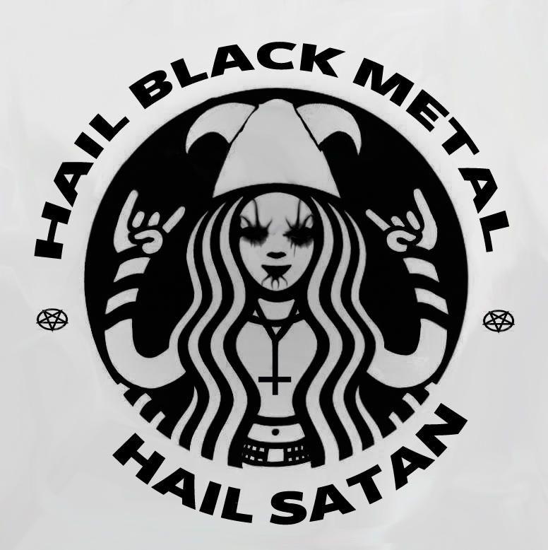 Black Starbucks Logo - Black Metal Starbucks logo edit