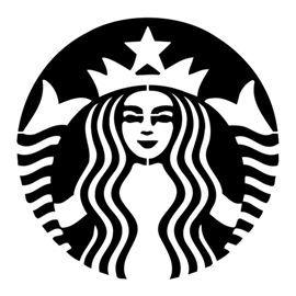 Black Starbucks Logo - Starbucks Logo Stencil. Halloween. Starbucks, Starbucks logo