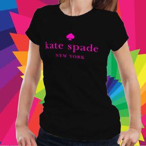 Pink Clothing Brand Logo - New Hot 1Kate Spade Logo New York Fashion Brand Pink Woman T-Shirt ...