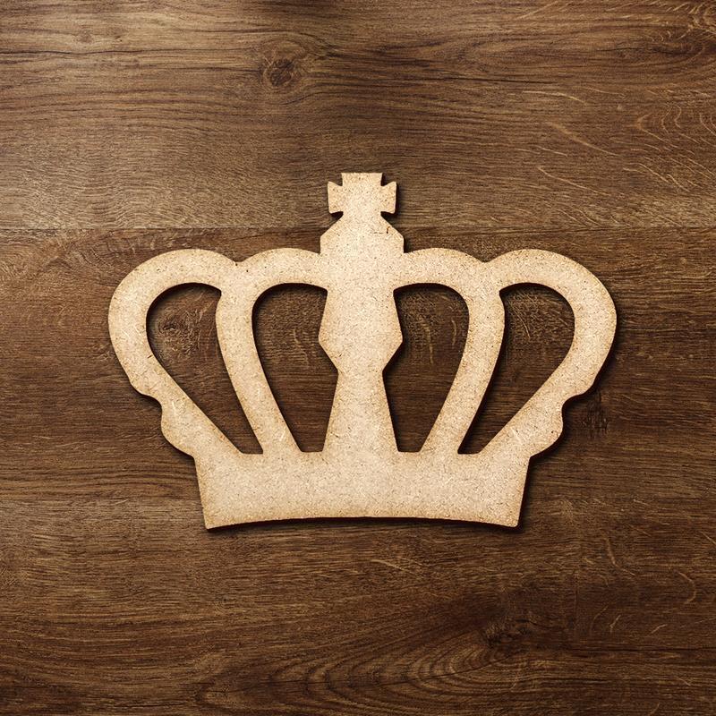 Wood Shape Logo - Large MDF Crown Tiara Princess Craft Wooden Shape Blank Wood 10 20