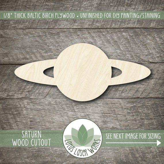 Wood Shape Logo - Saturn Wood Shape Wooden Saturn Cutout Wood Planet Shapes