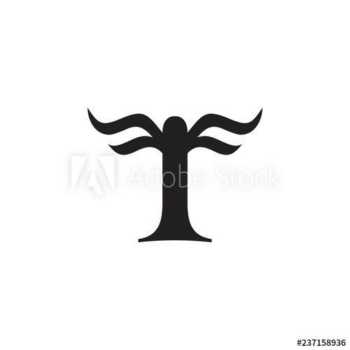 Wood Shape Logo - letter t abstract trunk wood shape logo this stock vector