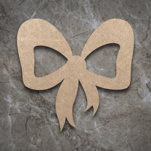 Wood Shape Logo - Large MDF Present Bow Craft Wooden Shape Blank Wood 10 20 30 40cm ...