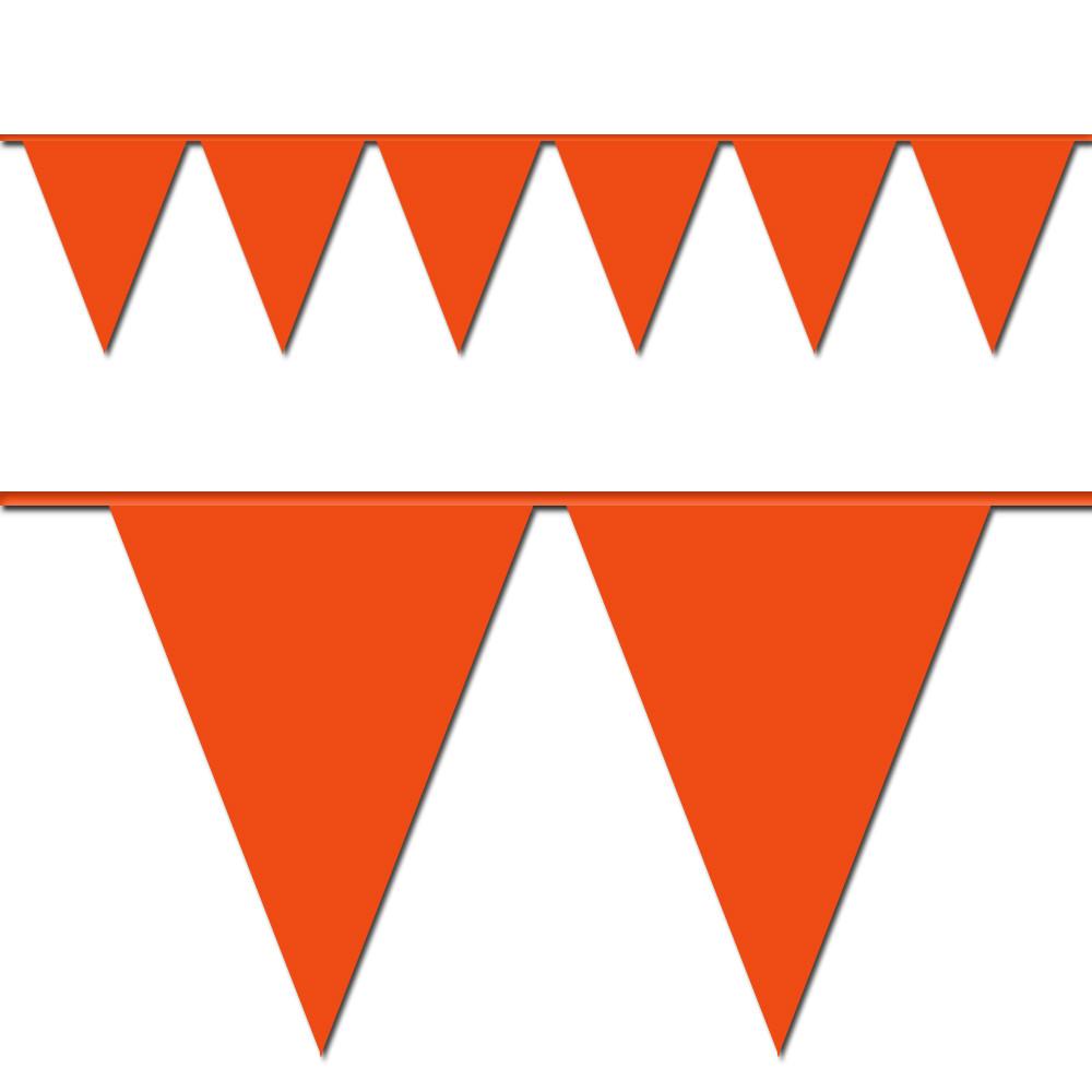 Orange and White Triangle Logo - Orange Triangle Pennant Flag 100 Ft. – Ziggos Party