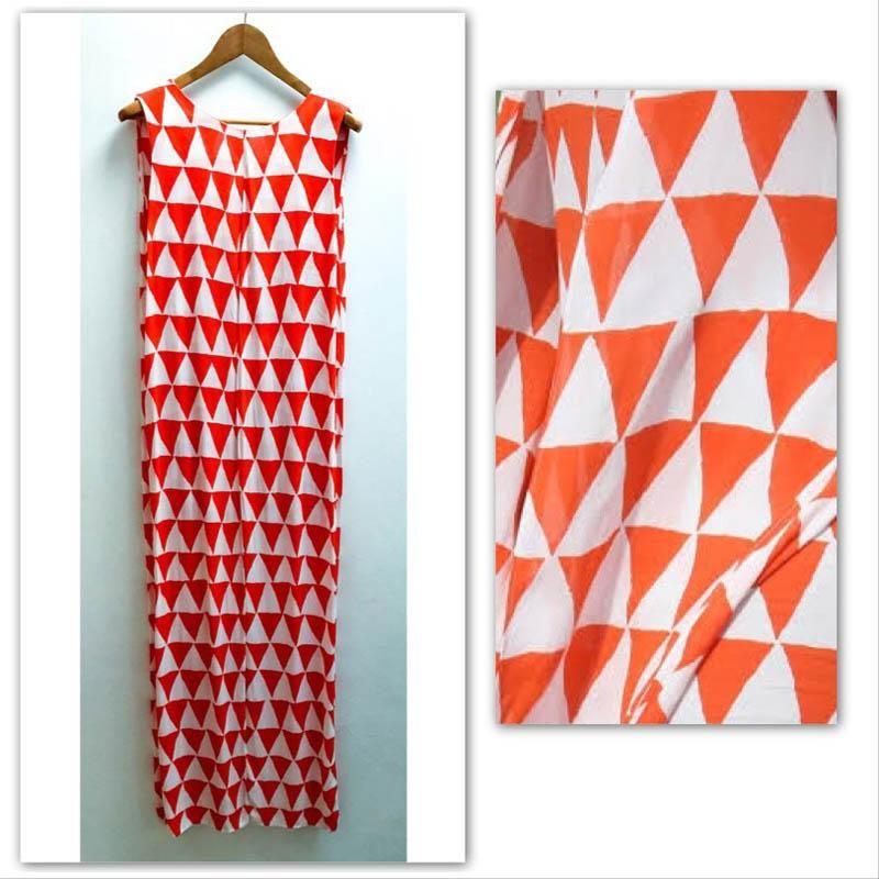 Orange and White Triangle Logo - sass & bide 'Martina' Orange and White Triangle Printed Dress