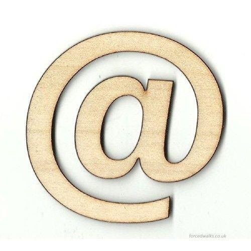 Wood Shape Logo - At Sign @ Laser Cut Out Unfinished Wood Shape Craft, Wood Shape ...